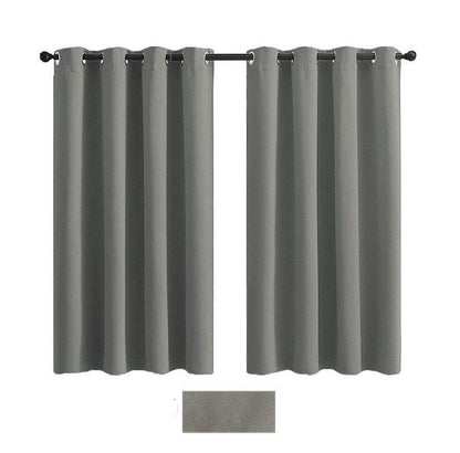 2 X Blackout 3 Layers Eyelet Curtain Drapes - Grey