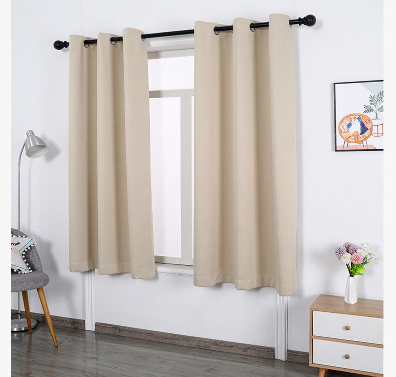 2 X Blackout 3 Layers Eyelet Curtain Drapes - Beige