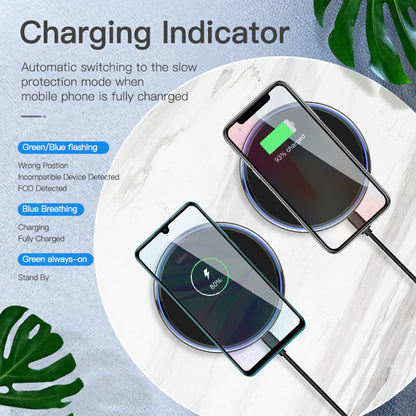 15W Wireless Fast Charger Phone Charging Pad (Qi-Certified)