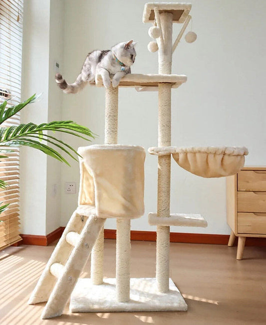 Deluxe Multi-Level Cat Tree Tower with Scratching Posts