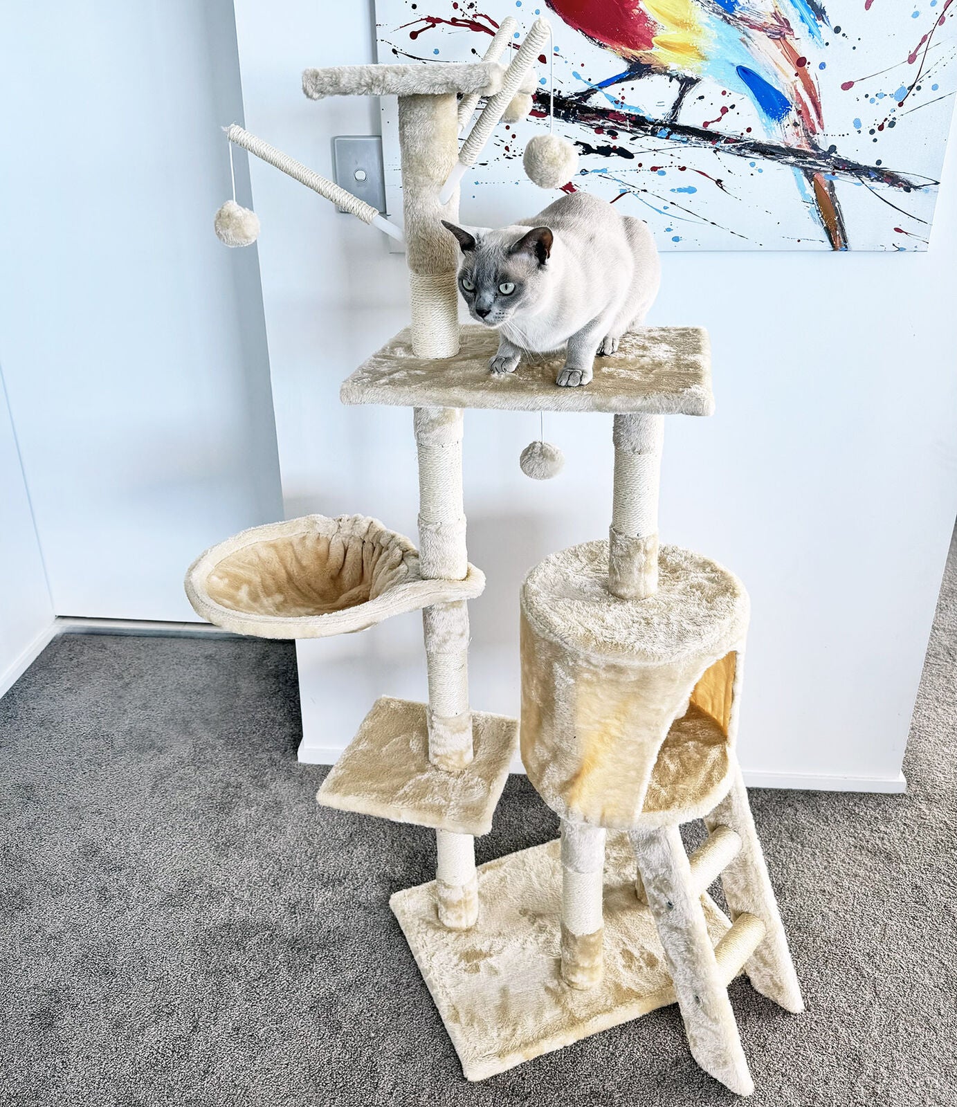 Deluxe Multi-Level Cat Tree Tower with Scratching Posts