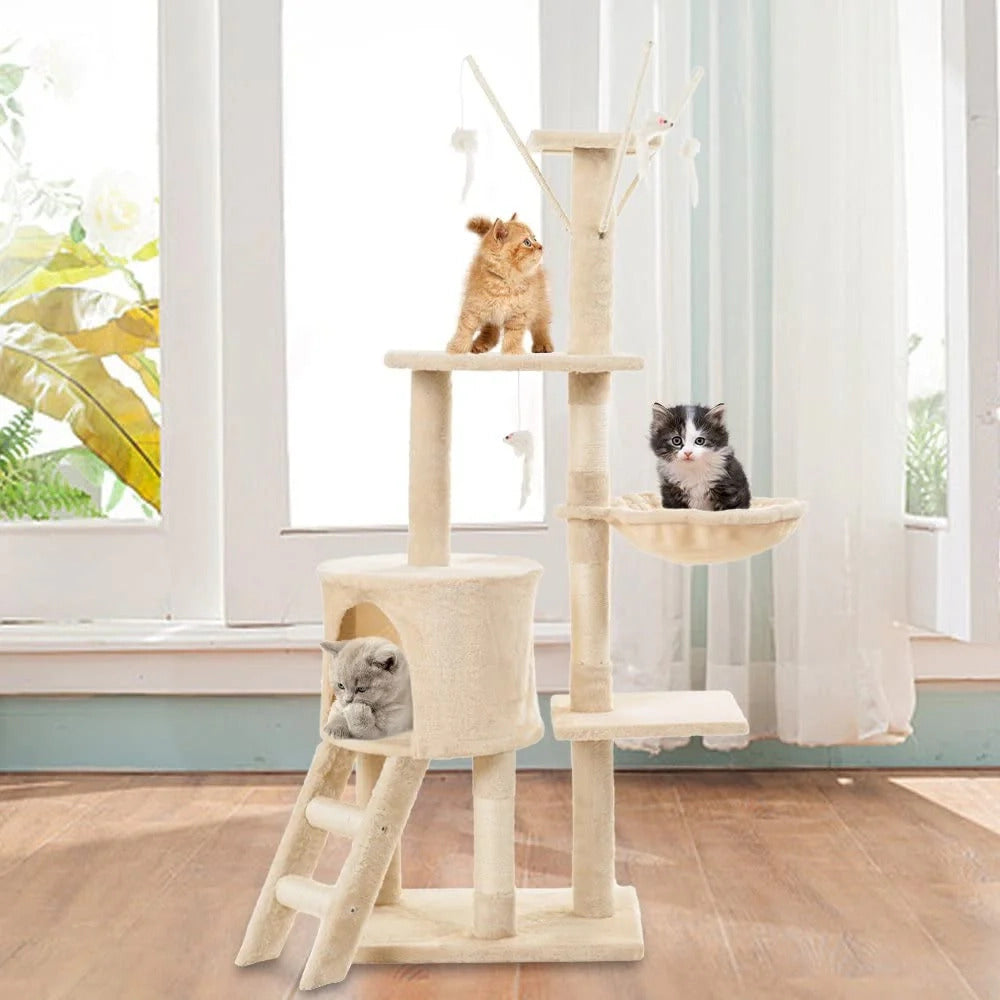 Deluxe Multi-Level Cat Tree Tower with Scratching Posts