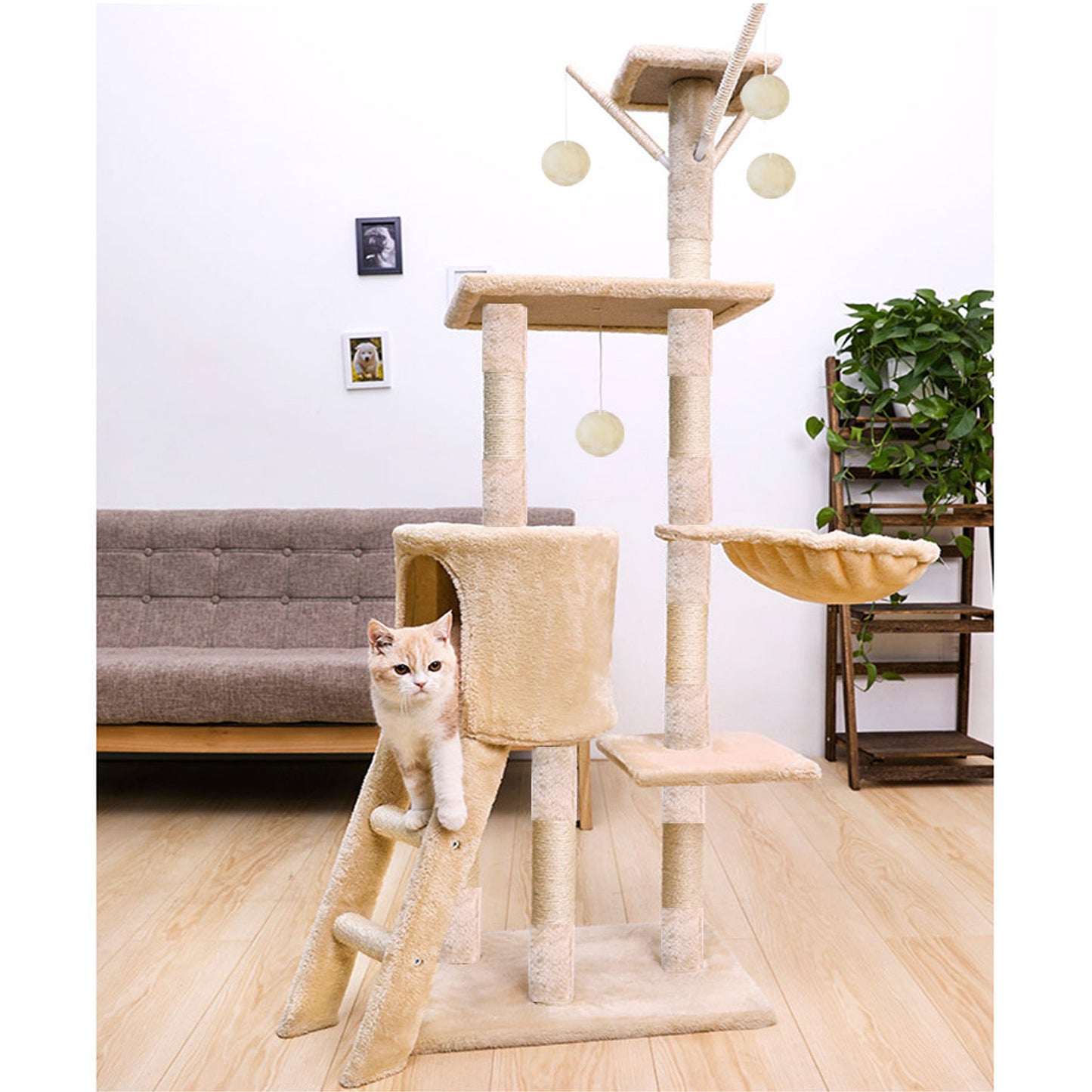 Deluxe Multi-Level Cat Tree Tower with Scratching Posts