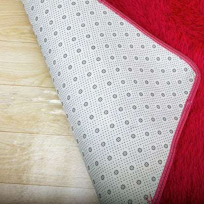 Soft Shag Rug Carpet Mat (Red, 160 x 120)