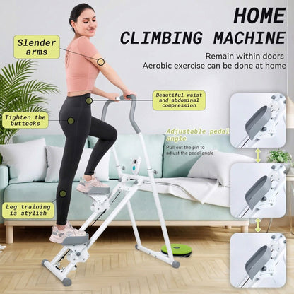 Home Cardio Trainer Climbing Stepper Machine with Twister Board