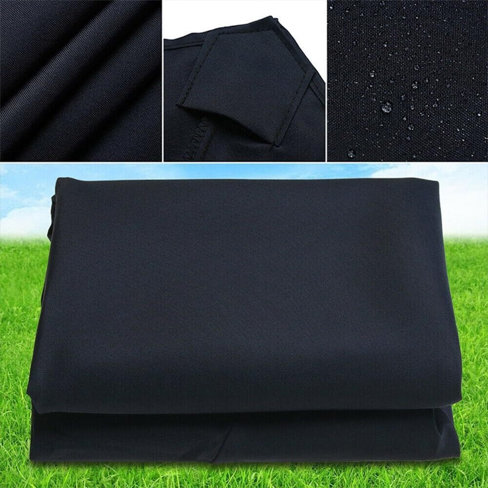 3m Patio Umbrella Replacement Cover 10ft 8 Ribs Large Outdoor Canopy (Black)