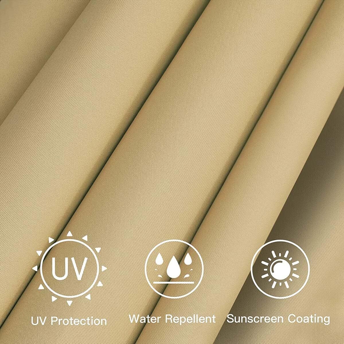 3m Patio Umbrella Replacement Cover 10ft 8 Ribs Large Outdoor Canopy (Beige)