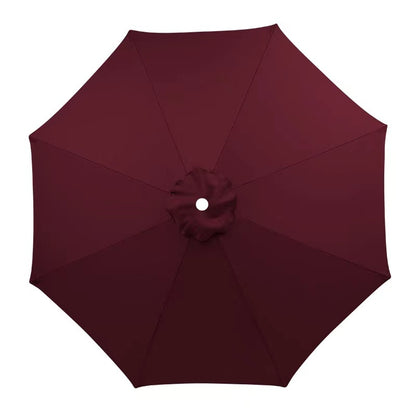 3m Patio Umbrella Replacement Cover 10ft 8 Ribs Large Outdoor Canopy (Maroon)