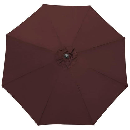 3m Patio Umbrella Replacement Cover 10ft 8 Ribs Large Outdoor Canopy (Maroon)