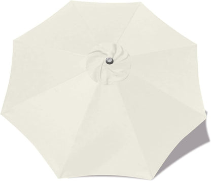 3m Patio Umbrella Replacement Cover 10ft 8 Ribs Large Outdoor Canopy (White)