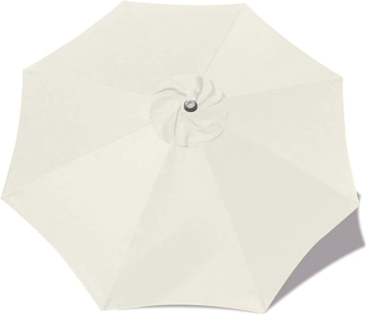 3m Patio Umbrella Replacement Cover 10ft 8 Ribs Large Outdoor Canopy (White)