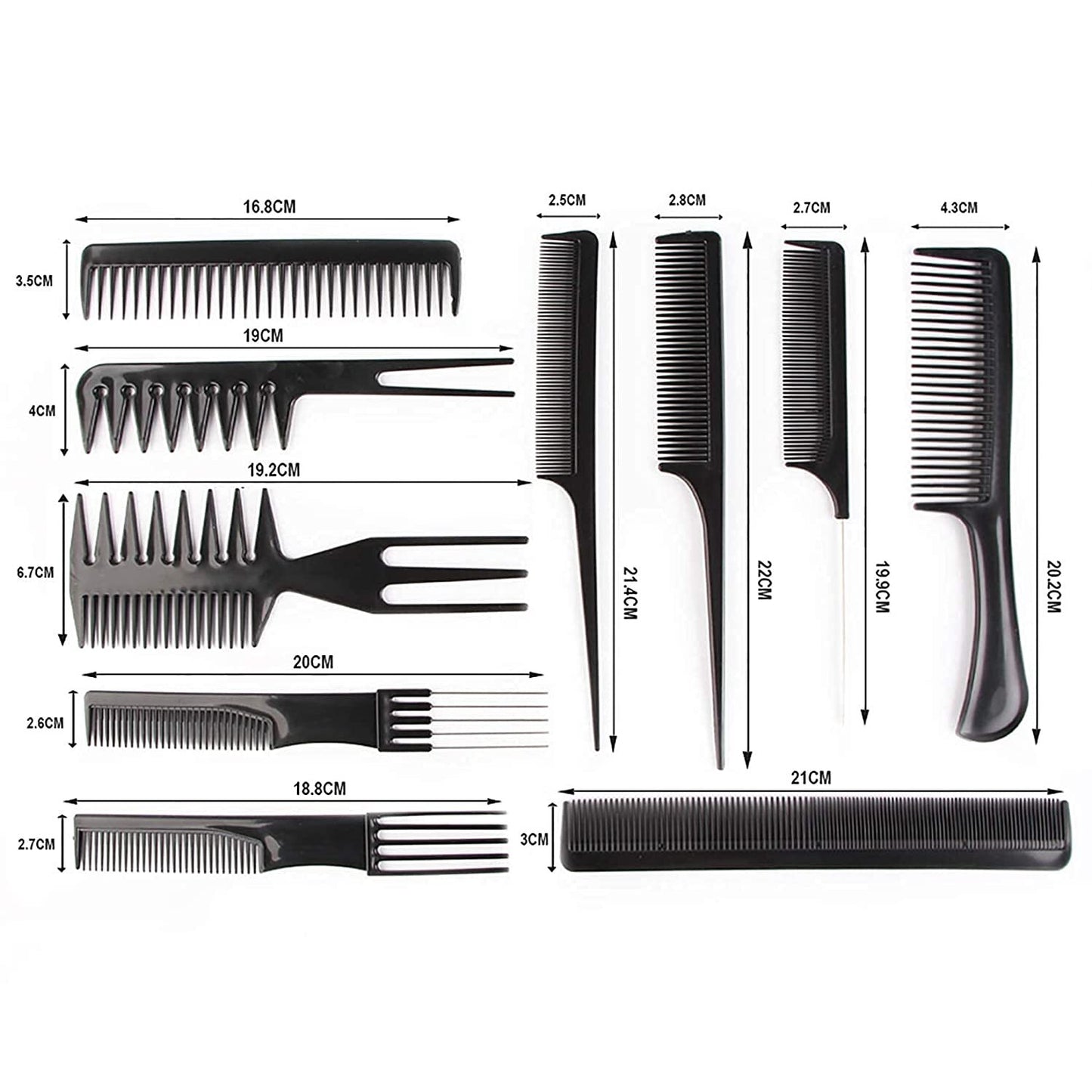 10 Piece Professional Styling Comb Set