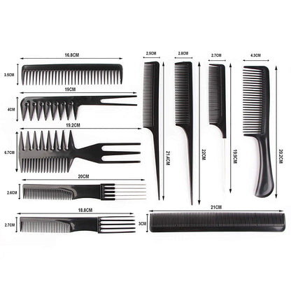 10 Piece Professional Styling Comb Set