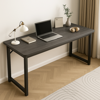 Profile Console Table Wood & Metal Narrow Desk (Driftwood Grey)