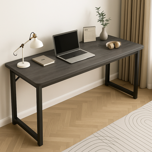 Profile Console Table Wood & Metal Narrow Desk (Driftwood Grey)