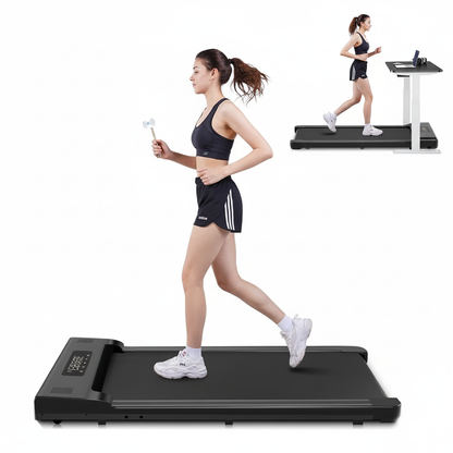 2-in-1 Fitness Electric Treadmill Exercise Machine Walking Running Pad