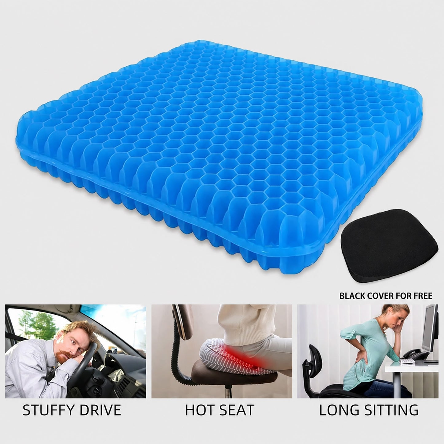 Orthopedic Gel Memory Foam Seat Support Cushion