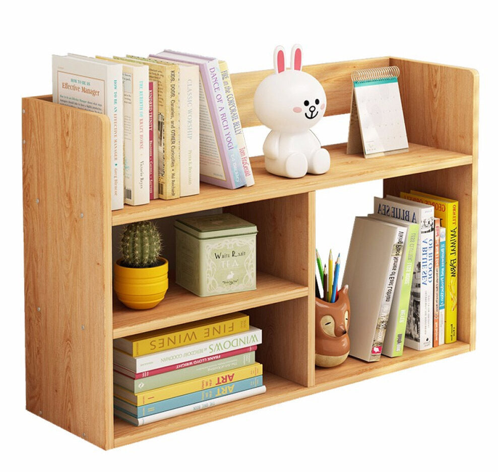 Melody Desk Hutch Storage Shelf Unit Organizer (Oak)