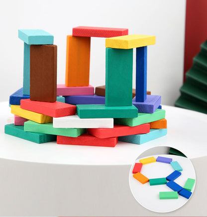 120 PCS Domino Building Blocks Wooden Educational Toy