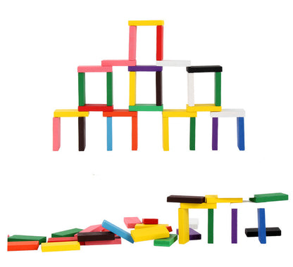 120 PCS Domino Building Blocks Wooden Educational Toy