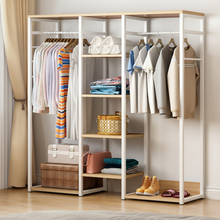 Galaxy Wardrobe Cupboard Shelves & Clothes Hanging Racks (White & Oak)
