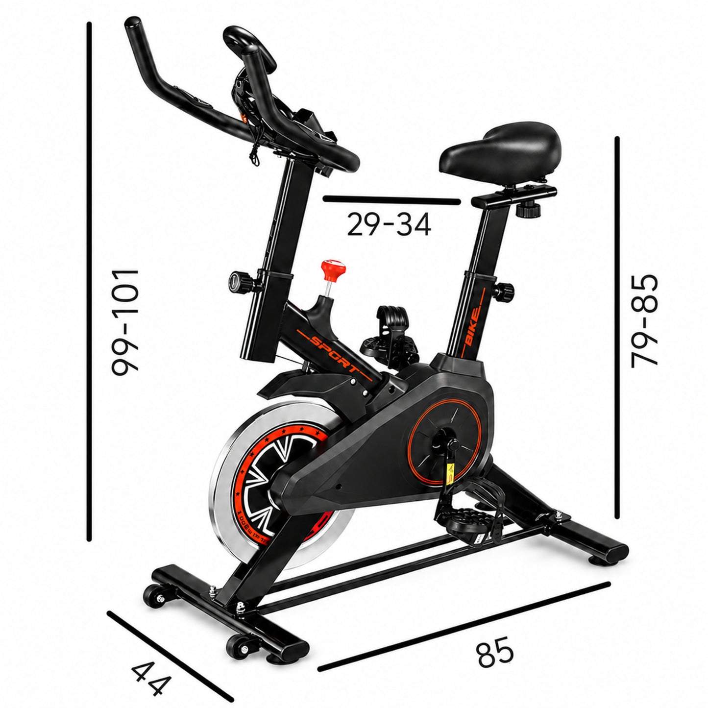 Fitplus Power Advanced Stationary Fitness Exercise Spin Bike