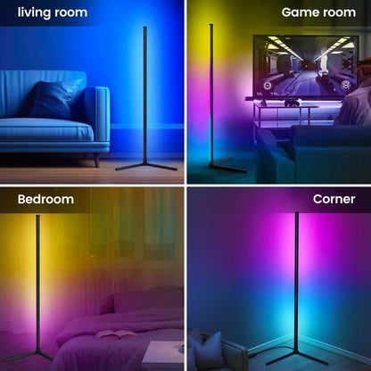 Smart Magic RGB LED Corner Floor Lamp Colour Changing Ambient Light