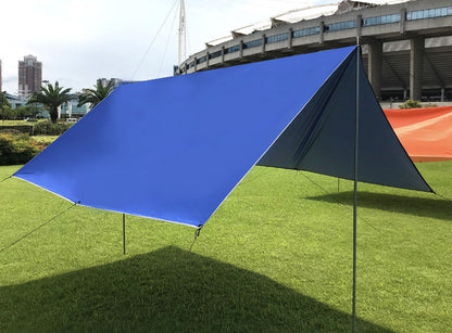 3m Portable Sun Shade Sail Complete Kit (Blue)