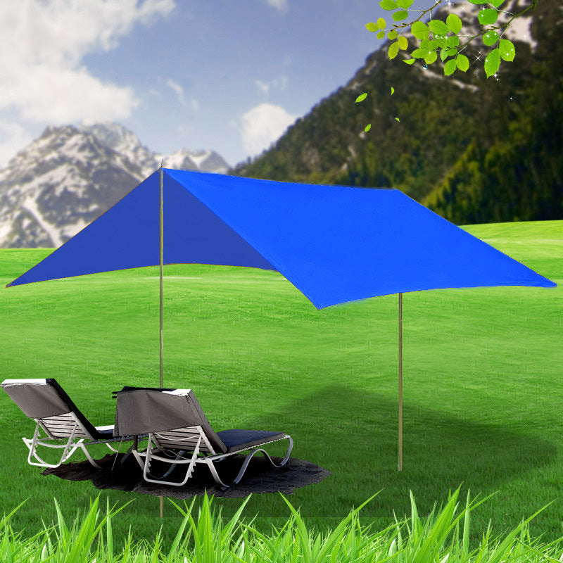 3m Portable Sun Shade Sail Complete Kit (Blue)