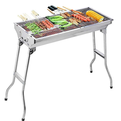 Stainless Steel BBQ Charcoal Grill Roaster Barbecue