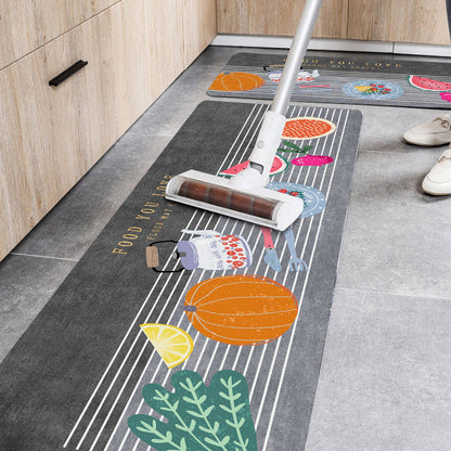 2-Pieces Foodie Kitchen Area Rug Doormat Hallway Bathroom Mats