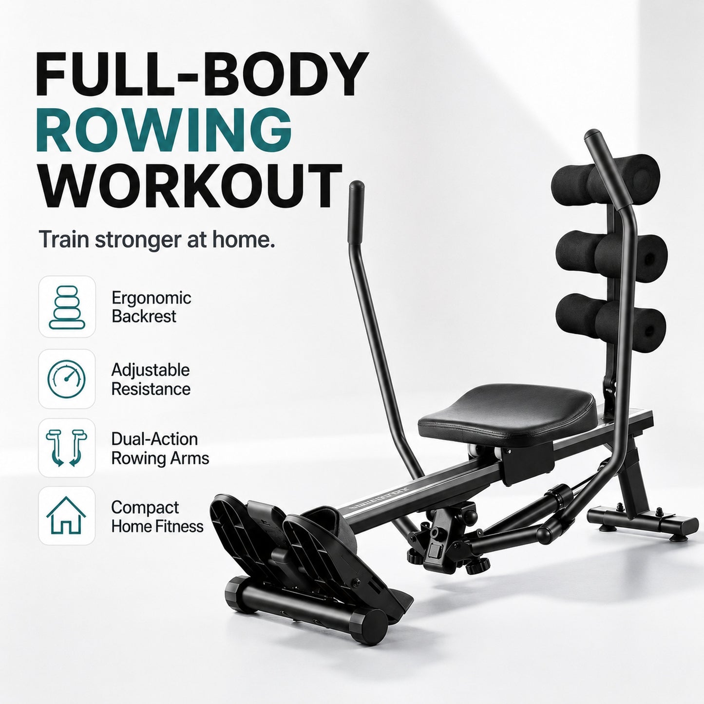 Fitplus Hydraulic Rowing Machine Home Gym Rower Fitness Trainer