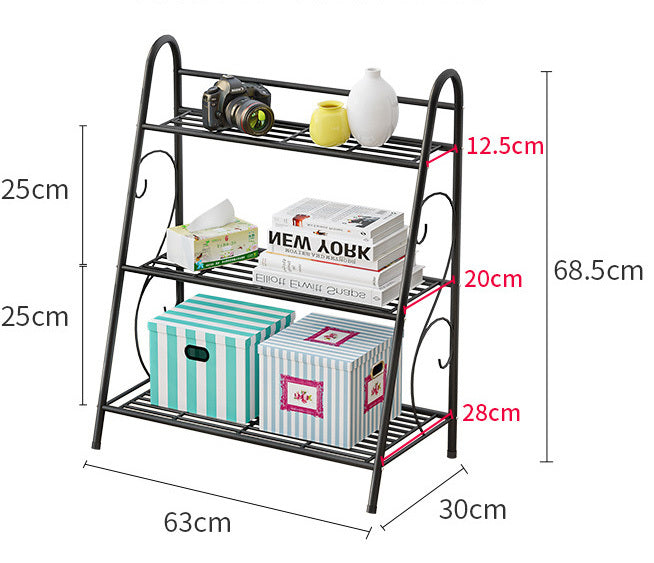 3-tier Metal Plant Stand Shelf Display Rack Flower Pot Holder Storage Organizer