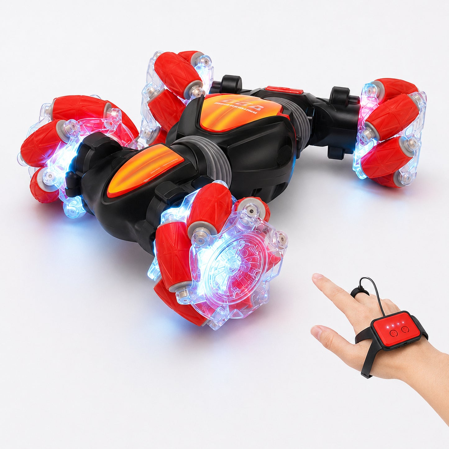 LED Hand Gesture Remote Control Twister Stunt Car (Red)