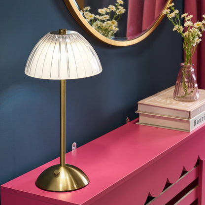 Luxe Crystal Touch Sensor Table Lamp Rechargeable LED Cordless Dimmable Light