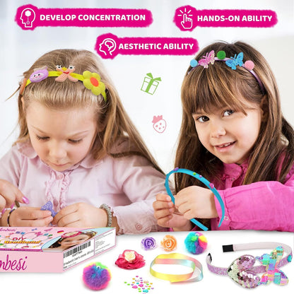 DIY Headband Making Kit 6 Unique Hair Bands Girls Fashion Accessories Arts & Crafts Set