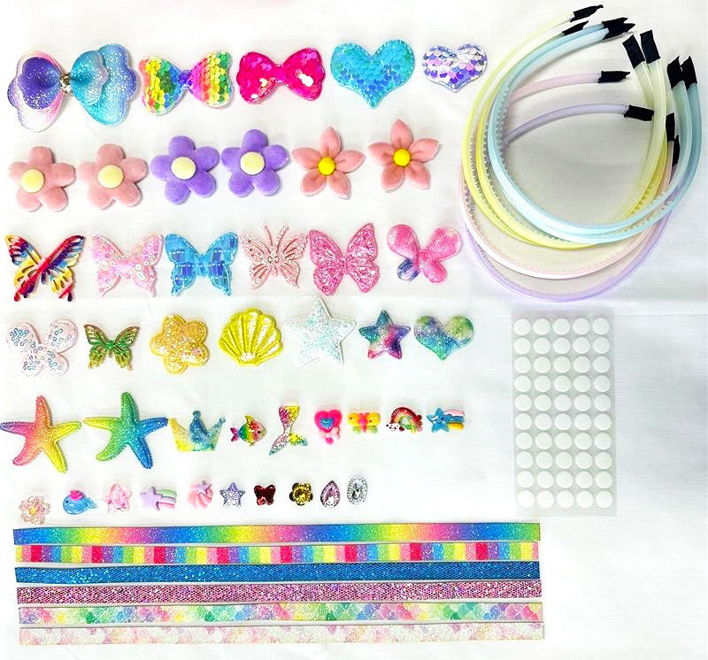 DIY Headband Making Kit 6 Unique Hair Bands Girls Fashion Accessories Arts & Crafts Set