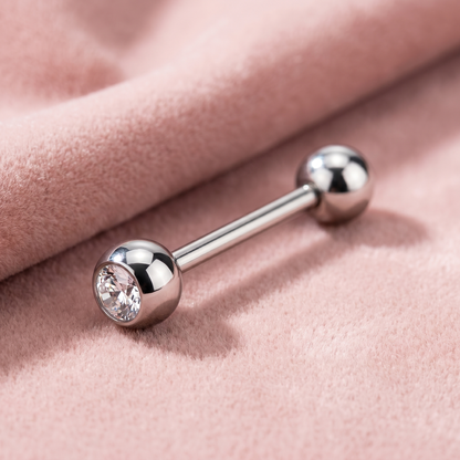 925 Sterling Silver Body Piercing Barbell Hypoallergenic Tongue Navel Jewellery