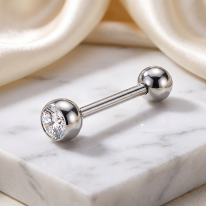 925 Sterling Silver Body Piercing Barbell Hypoallergenic Tongue Navel Jewellery