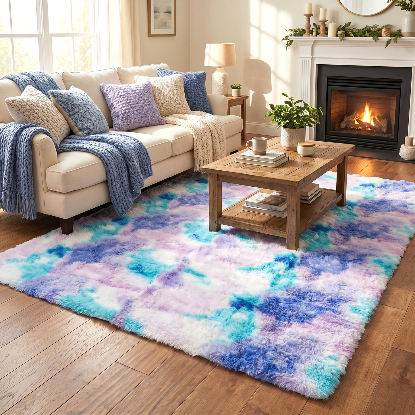 XL Cotton Candy Dream Comfortable Shag Rug (300 x 200)