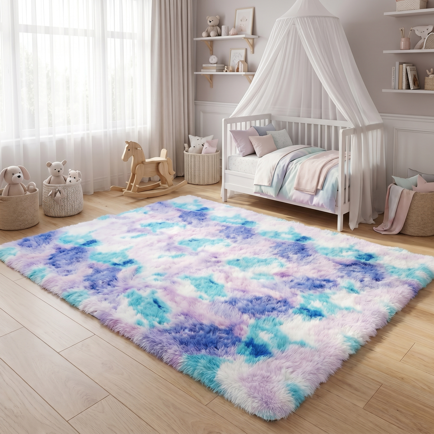 XL Cotton Candy Dream Comfortable Shag Rug (300 x 200)