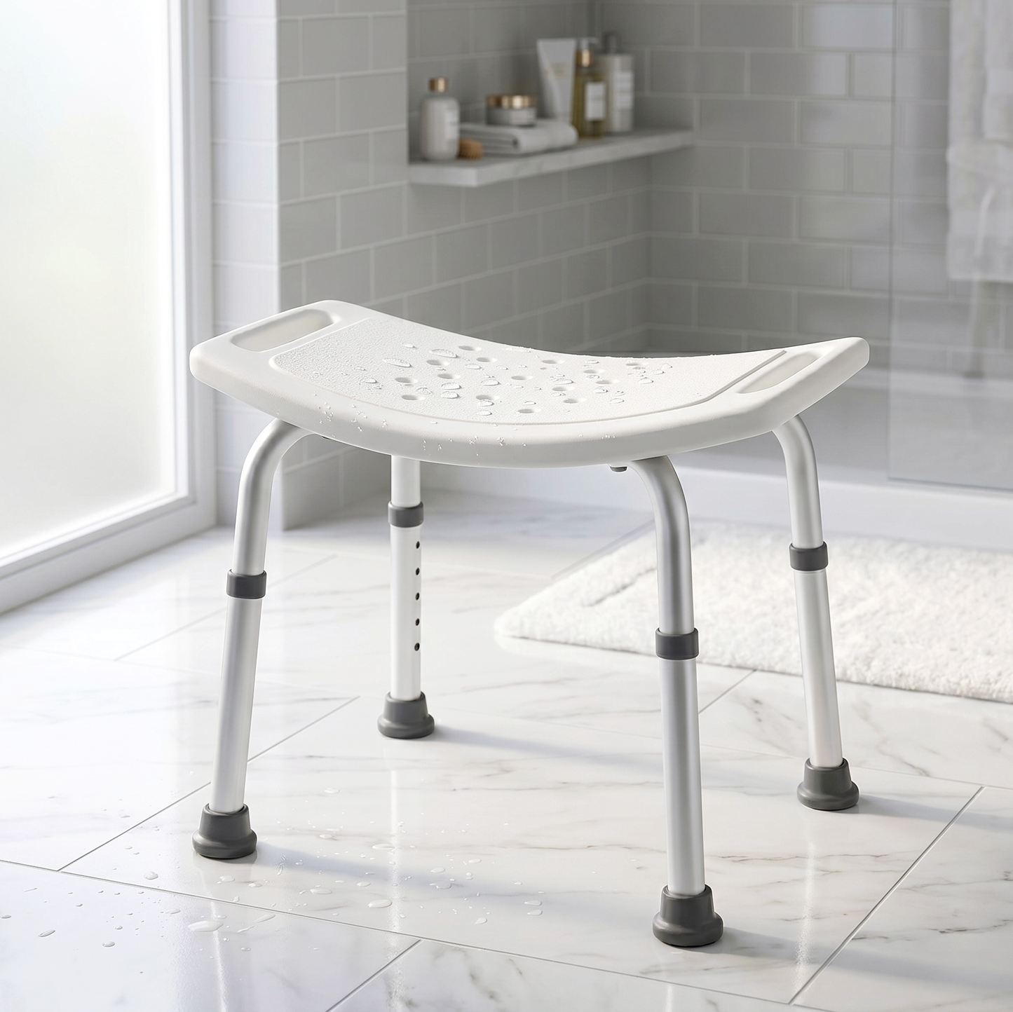 Adjustable Bath and Shower Safety Seat Stool