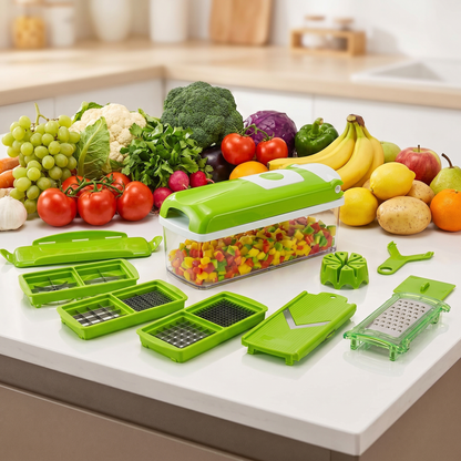 Vegetable Fruit Dicer Slicer Food Processor Cutter 12 Piece Set