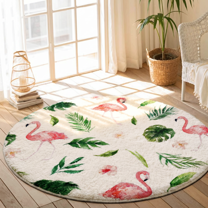 Lush Plush Infinity Round Tropical Rug