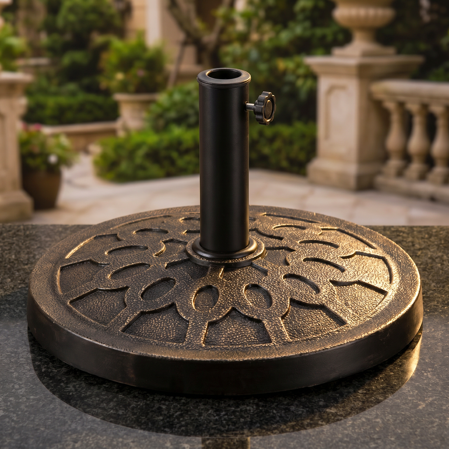 Alfresco Stylish Solid Iron Heavy Duty Outdoor Patio Umbrella Base Stand