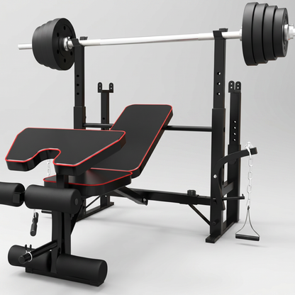Fitplus Heavy Duty 6-in-1 Multi-Station Weight Bench Press Home Gym