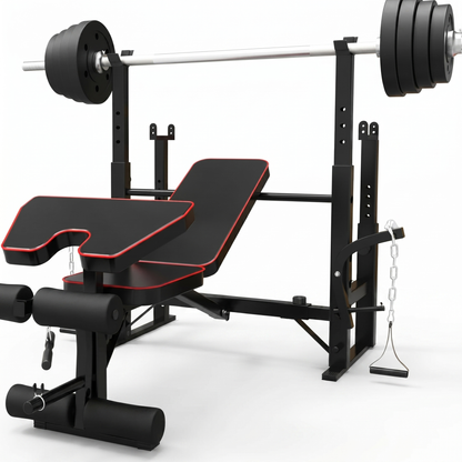 Fitplus Heavy Duty 6-in-1 Multi-Station Weight Bench Press Home Gym
