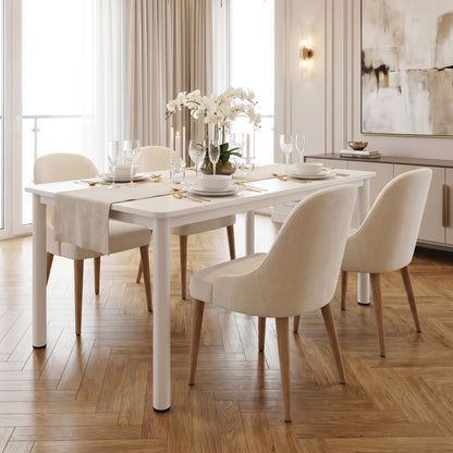 Heritage Industrial White Wood & Metal Dining Table 120cm