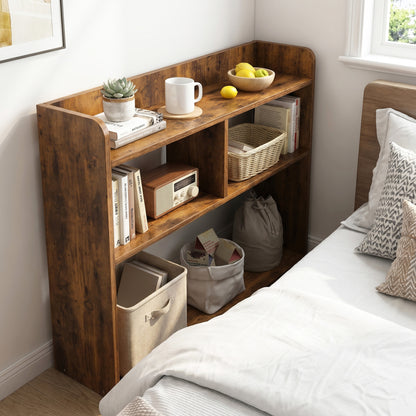 Ambassador Console Table Tall Narrow Bedside Table (Rustic Wood)