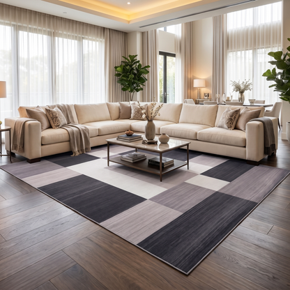 4m Extra Large Check Rug Carpet Mat (400 x 200)